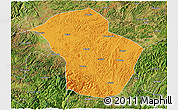 Political 3D Map of Wuenshan, satellite outside