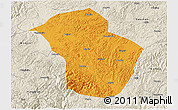 Political 3D Map of Wuenshan, shaded relief outside