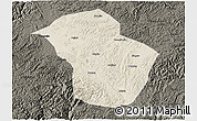 Shaded Relief 3D Map of Wuenshan, darken