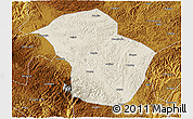 Shaded Relief 3D Map of Wuenshan, physical outside