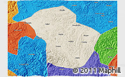 Shaded Relief 3D Map of Wuenshan, political outside