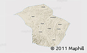 Shaded Relief 3D Map of Wuenshan, single color outside