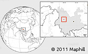 Blank Location Map of Xiaguan Shi, highlighted parent region