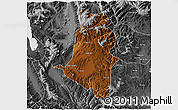 Physical 3D Map of Xiangyun, desaturated