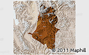 Physical 3D Map of Xiangyun, lighten