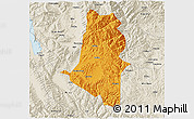 Political 3D Map of Xiangyun, shaded relief outside