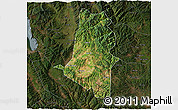 Satellite 3D Map of Xiangyun, darken