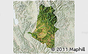 Satellite 3D Map of Xiangyun, lighten