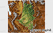 Satellite 3D Map of Xiangyun, physical outside