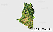 Satellite 3D Map of Xiangyun, single color outside