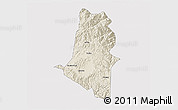 Shaded Relief 3D Map of Xiangyun, cropped outside