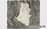 Shaded Relief 3D Map of Xiangyun, darken