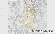 Shaded Relief 3D Map of Xiangyun, lighten, desaturated