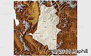 Shaded Relief 3D Map of Xiangyun, physical outside