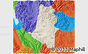 Shaded Relief 3D Map of Xiangyun, political outside