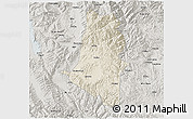 Shaded Relief 3D Map of Xiangyun, semi-desaturated
