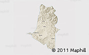 Shaded Relief 3D Map of Xiangyun, single color outside