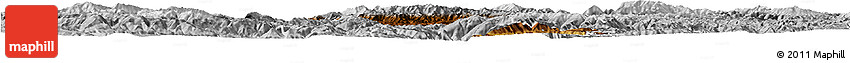 Physical Horizon Map of Xiangyun, lighten, desaturated