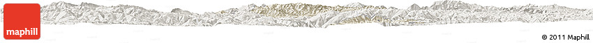 Shaded Relief Horizon Map of Xiangyun, lighten