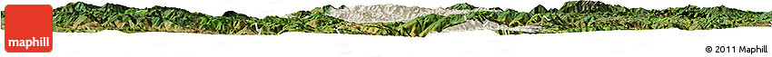 Shaded Relief Horizon Map of Xiangyun, satellite outside