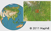 Satellite Location Map of Xiangyun