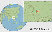 Savanna Style Location Map of Xiangyun