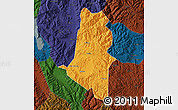 Political Map of Xiangyun, darken