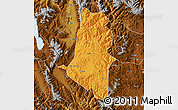 Political Map of Xiangyun, physical outside