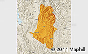 Political Map of Xiangyun, shaded relief outside
