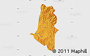 Political Map of Xiangyun, single color outside