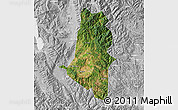 Satellite Map of Xiangyun, lighten, desaturated