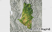Satellite Map of Xiangyun, lighten, semi-desaturated