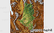 Satellite Map of Xiangyun, physical outside