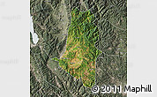 Satellite Map of Xiangyun, semi-desaturated