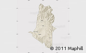 Shaded Relief Map of Xiangyun, cropped outside