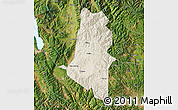 Shaded Relief Map of Xiangyun, satellite outside