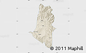 Shaded Relief Map of Xiangyun, single color outside