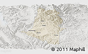Shaded Relief Panoramic Map of Xiangyun, lighten, semi-desaturated