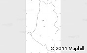 Blank Simple Map of Xiangyun, cropped outside