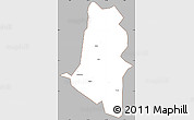 Gray Simple Map of Xiangyun, cropped outside