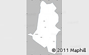 Gray Simple Map of Xiangyun, single color outside