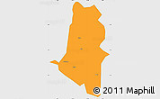 Political Simple Map of Xiangyun, single color outside