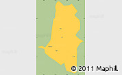 Savanna Style Simple Map of Xiangyun, single color outside