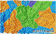 Political 3D Map of Yanjin