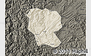 Shaded Relief Map of Yanjin, darken