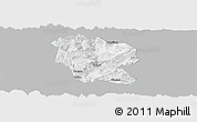 Gray Panoramic Map of Yanjin, single color outside