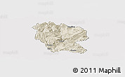 Shaded Relief Panoramic Map of Yanjin, cropped outside