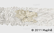 Shaded Relief Panoramic Map of Yanjin, lighten