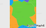Political Simple Map of Yanjin