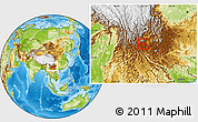 Physical Location Map of Yaoan